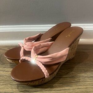 Peachy pink wedges size‎ 6.5